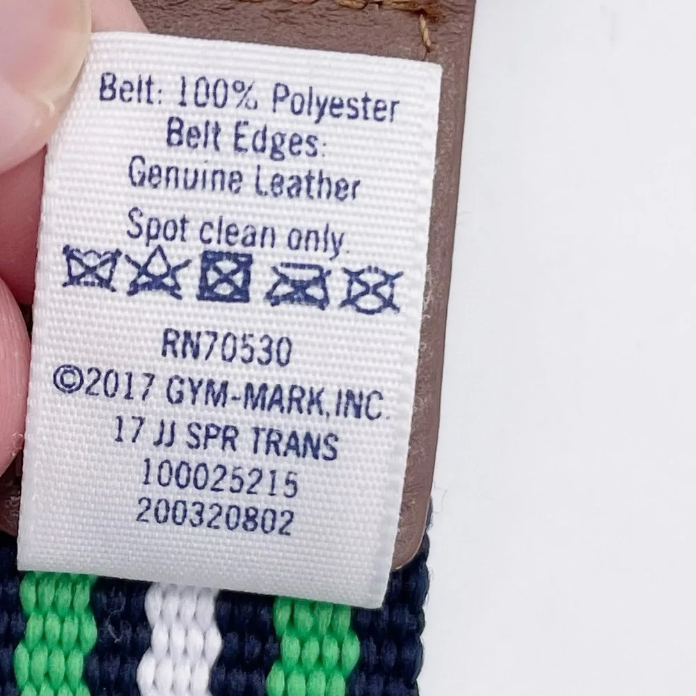 Janie and Jack Boys Courtside Prep Striped Belt in Spearmint Stripe Size 2T to 3
